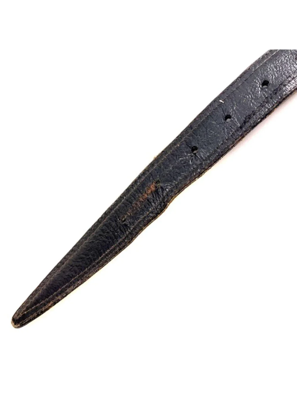 PAOLO DA PONTE Vintage Leather Lizard Skin Belt Made in Italy Womens 34 Brown